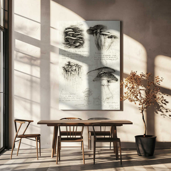 Tablou canvas „Various Botanical Mushrooms” de Mike Koubou