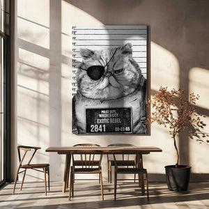 Tablou canvas „Cat With An Eye Patch” de Mike Koubou