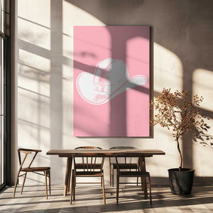 Tablou canvas „Pink Cowboy Hat” de Jolly and Dash