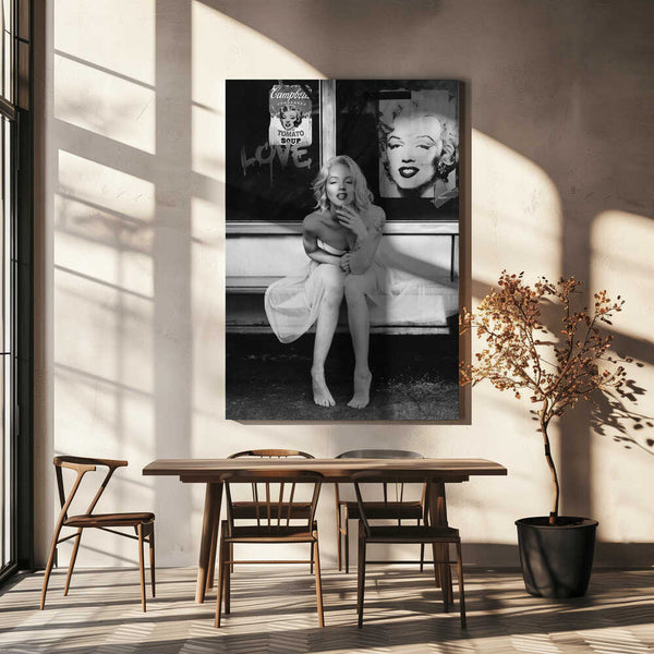 Tablou canvas „New Marilyn BW” de Dikhotomy