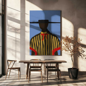 Tablou canvas „Bold Hat Woman and Stripes New Mexico Style” de THE MIUUS STUDIO