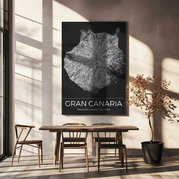 Tablou canvas „Gran Canaria Vintage Map” de Nicholas