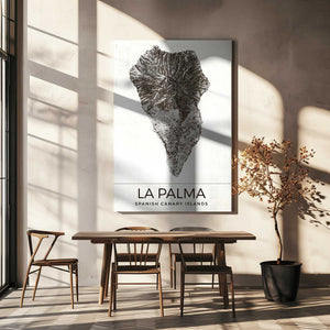 Tablou canvas „La Palma Spanish Canary Islands Map” de Nicholas