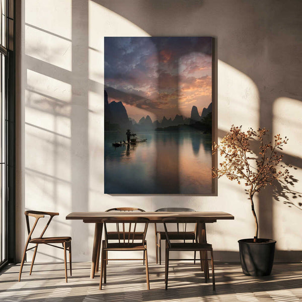 Tablou canvas „Li River Sunrise” de Yan Zhang
