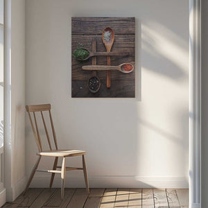 Tablou canvas „Wooden Spoons With Colorful Spices” de Karina Aleksandrova