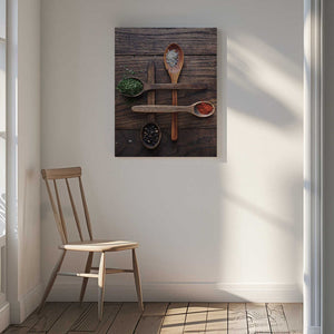 Tablou canvas „Wooden Spoons With Colorful Spices” de Karina Aleksandrova