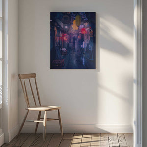 Tablou canvas „Tokyo Blue Rain” de Javier de la Torre