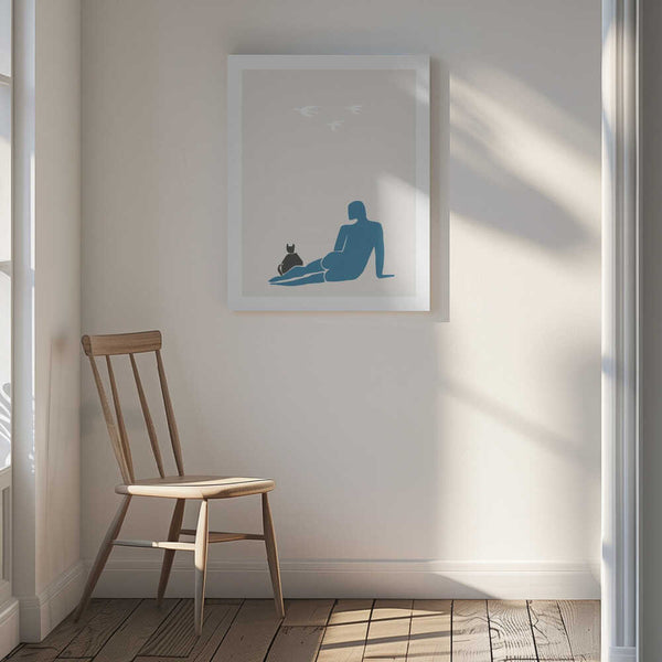 Tablou canvas „Woman and Cat” de Pictufy Studio II