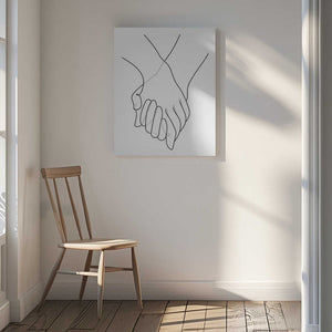 Tablou canvas „Holding Hands Lines” de Pictufy Studio II