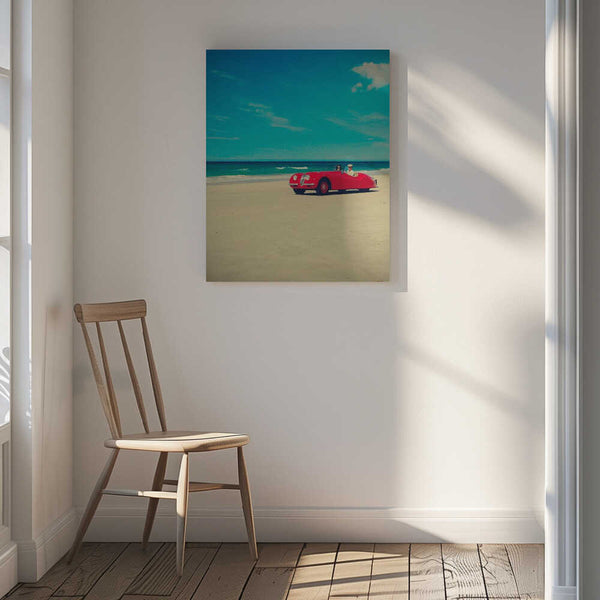 Tablou canvas „The red car” de Massimo Della Latta