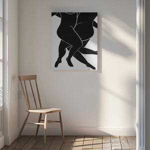 Tablou canvas „Lovers Black” de Pictufy Studio II
