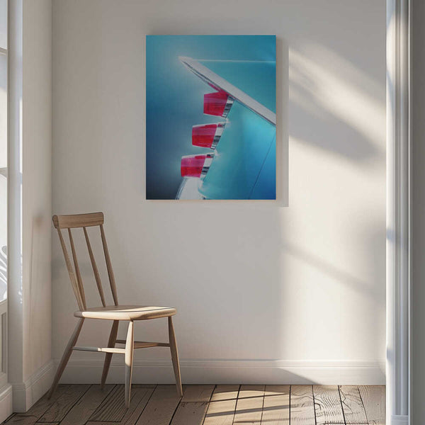 Tablou canvas „US classic car 1959 Adventurer tail fin abstract” de Beate Gube