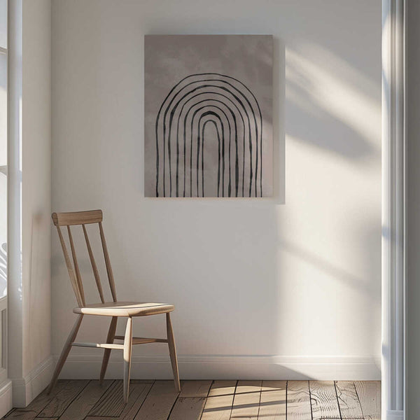 Tablou canvas „Arch_one way_004_black” de Pictufy Studio II