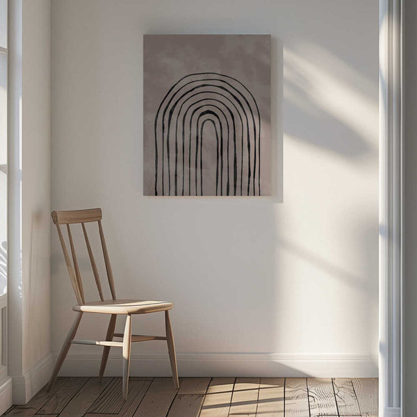 Tablou canvas „Arch_one way_004_black” de Pictufy Studio II