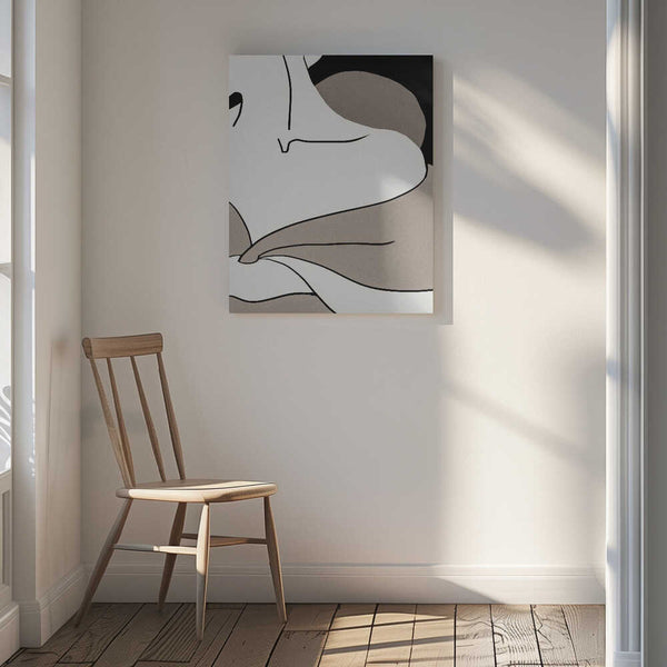 Tablou canvas „matisse_shoulder_vector_002_Black” de Pictufy Studio II