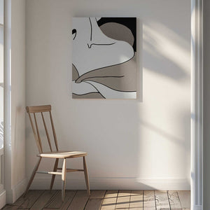 Tablou canvas „matisse_shoulder_vector_002_Black” de Pictufy Studio II