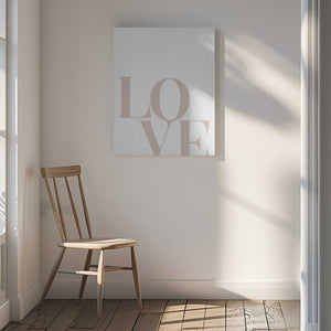 Tablou canvas „Minimalist Love Typography” de uplusmestudio