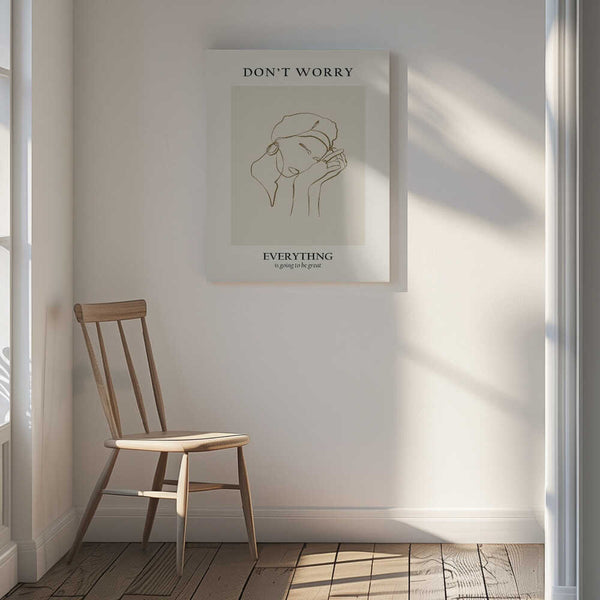 Tablou canvas „Modern line portrait” de NKTN