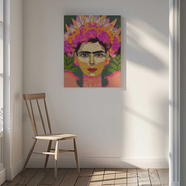 Tablou canvas „Vibrant Floral Crown” de Treechild