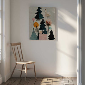 Tablou canvas „Cute Pine Tree Composition” de Treechild