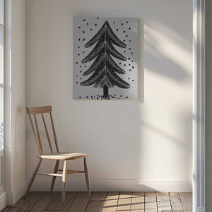 Tablou canvas „Monochrome Pinefall” de Treechild