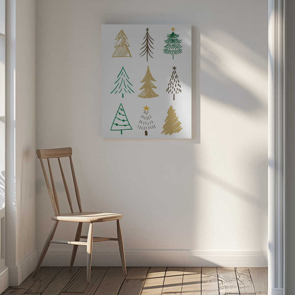 Tablou canvas „Christmas Trees 1” de Kristina N. - SoulArt Shop