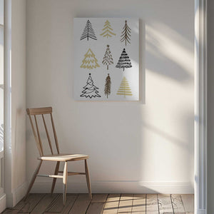 Tablou canvas „Christmas Trees 2” de Kristina N. - SoulArt Shop
