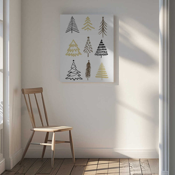 Tablou canvas „Christmas Trees 2” de Kristina N. - SoulArt Shop