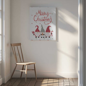 Tablou canvas „Merry Christmas Gnomes” de Kristina N. - SoulArt Shop