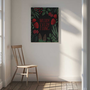 Tablou canvas „Merry everything in black” de Rosana Laiz Blursbyai