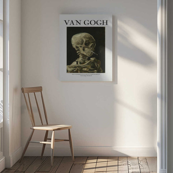Tablou canvas „Head of a skeleton with a burning cigarette” de Vincent Van Gogh