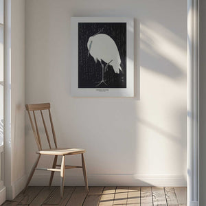 Tablou canvas „Egret In The Rain” de Ohara Koson