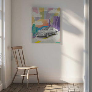 Tablou canvas „Vintage Car in the Desert” de Aylin Demir