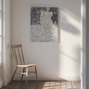 Tablou canvas „The Girl In The Yellow Dress Dark” de Francesco Gulina