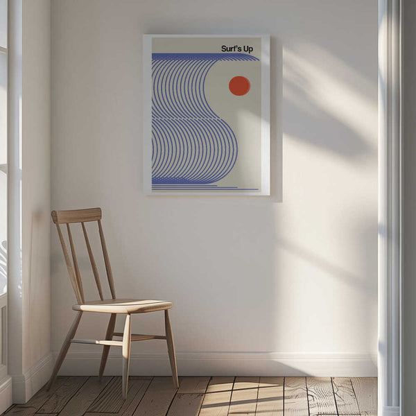 Tablou canvas „Surf's Up Biscuit Blue” de Frances Collett