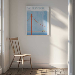 Tablou canvas „San Francisco, Golden Gate Bridge” de longwayhome