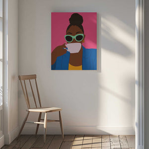 Tablou canvas „Women Drinking Coffee” de Carelle N'guessan