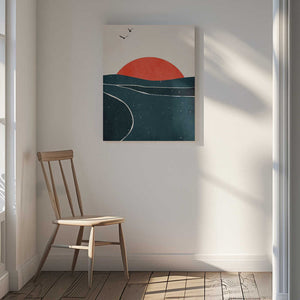 Tablou canvas „Dancing Seagulls” de Kubistika