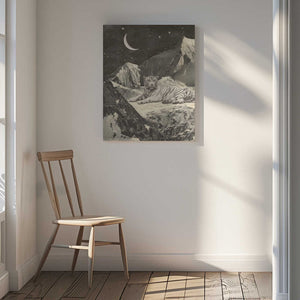 Tablou canvas „Giant White Tiger” de Florent Bodart