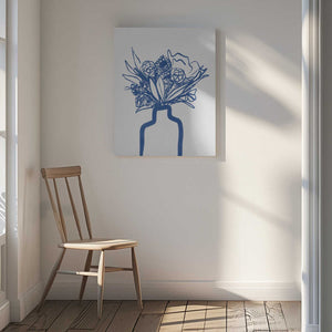 Tablou canvas „Blue Vase Bouquet” de Athene Fritsch