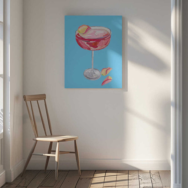 Tablou canvas „Sparkling Rose Gin Cocktail” de Alice Straker