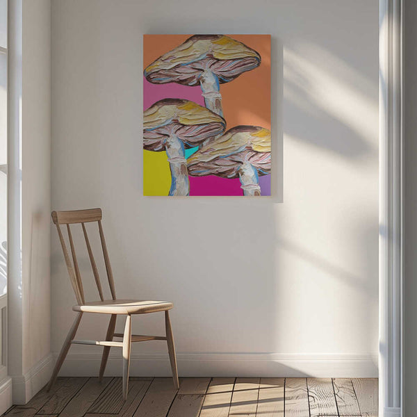 Tablou canvas „Psychedelic Mushrooms” de Alice Straker