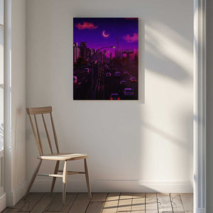 Tablou canvas „Neon Dusk” de Ritvik takkar