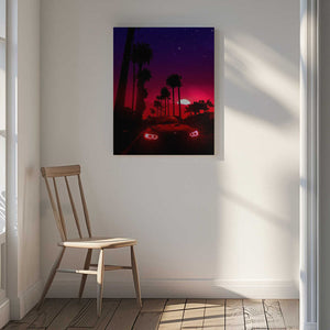 Tablou canvas „Neon Sunset Drive” de Ritvik takkar