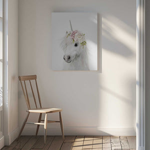 Tablou canvas „Floral Unicorn” de Lola Peacock