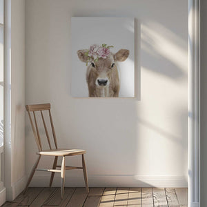 Tablou canvas „Floral Baby Calf” de Lola Peacock