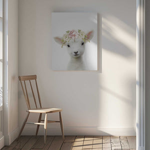 Tablou canvas „Floral Baby Sheep” de Lola Peacock