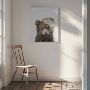Tablou canvas „Floral Baby Bear” de Lola Peacock