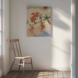 Tablou canvas „Dancing Tiger” de Arty Guava
