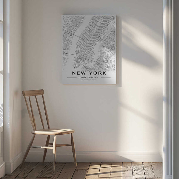 Tablou canvas „New York  Map” de THE MIUUS STUDIO